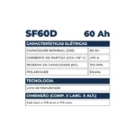 Bateria Kondor 60Ah - SF60D - Imagem 2